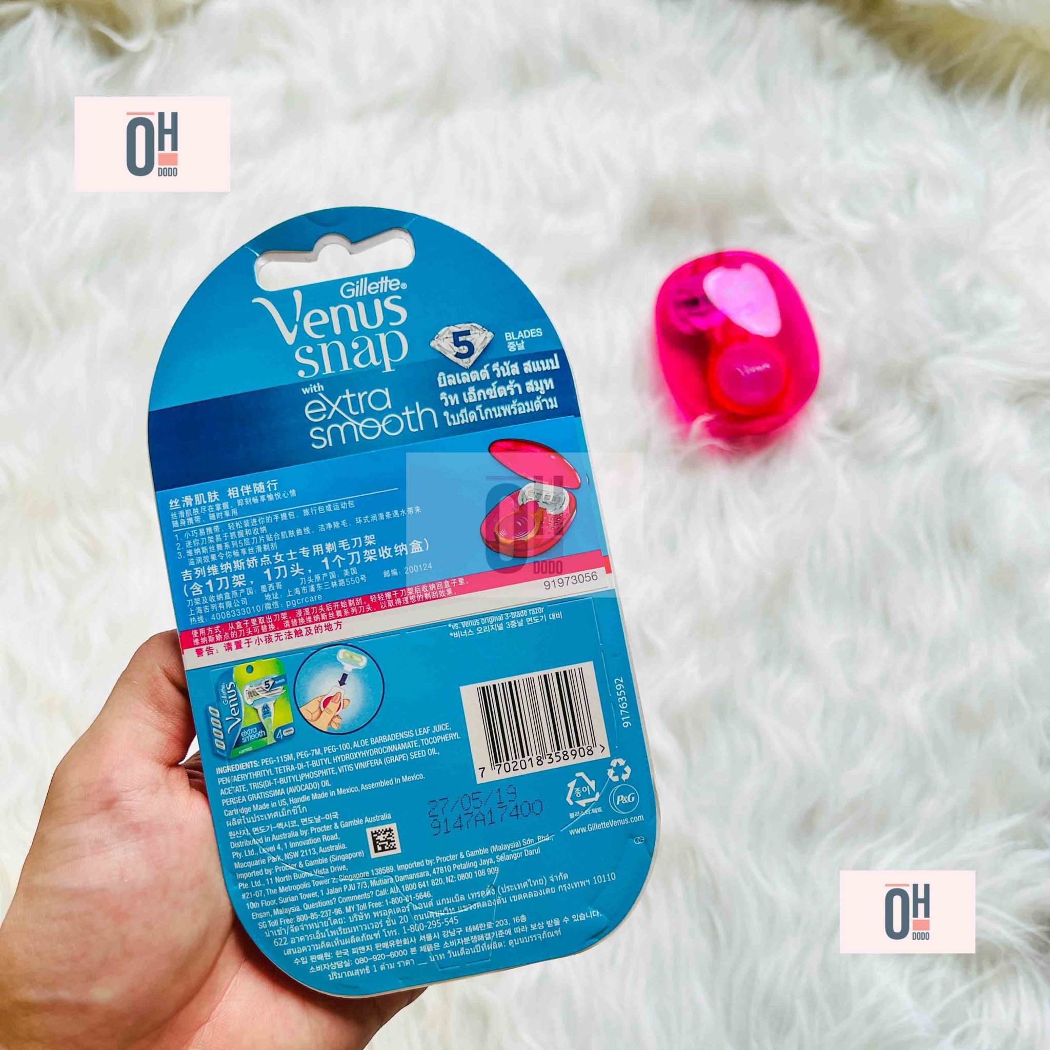 Dao cạo gillette 5 lưỡi venus snap có hộp