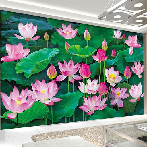 Tranh thêu chữ thập hoa sen THÊU KÍN - tranh chưa thêu