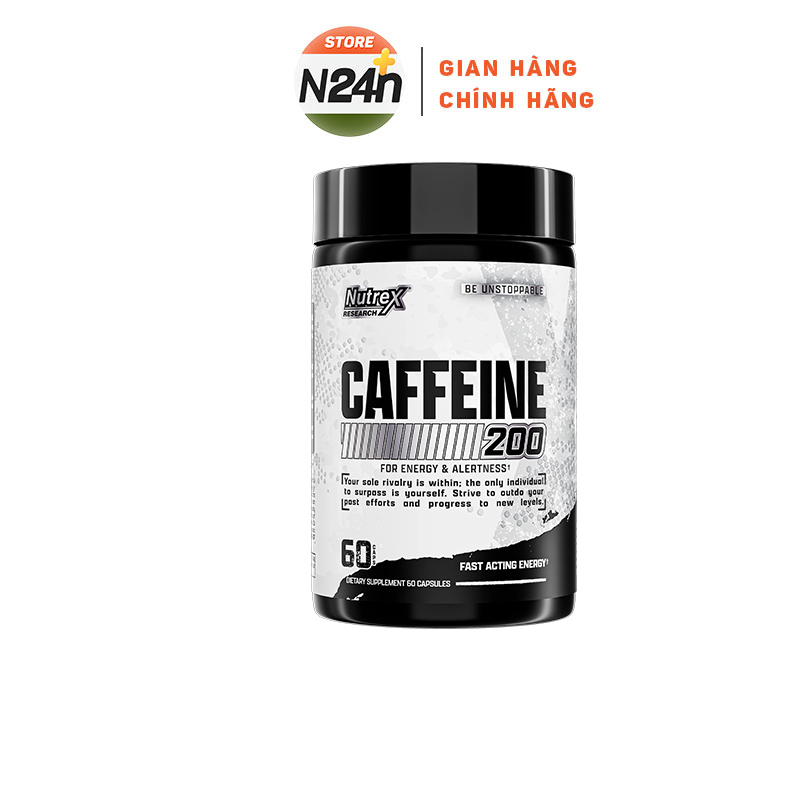 Viên uống nutrex caffeine 200mg giúp tăng tập trung tỉnh táo - từ mỹ