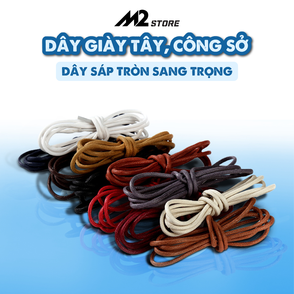 Dây Giày Tây Dây Giày Sáp Tròn (1 cặp)