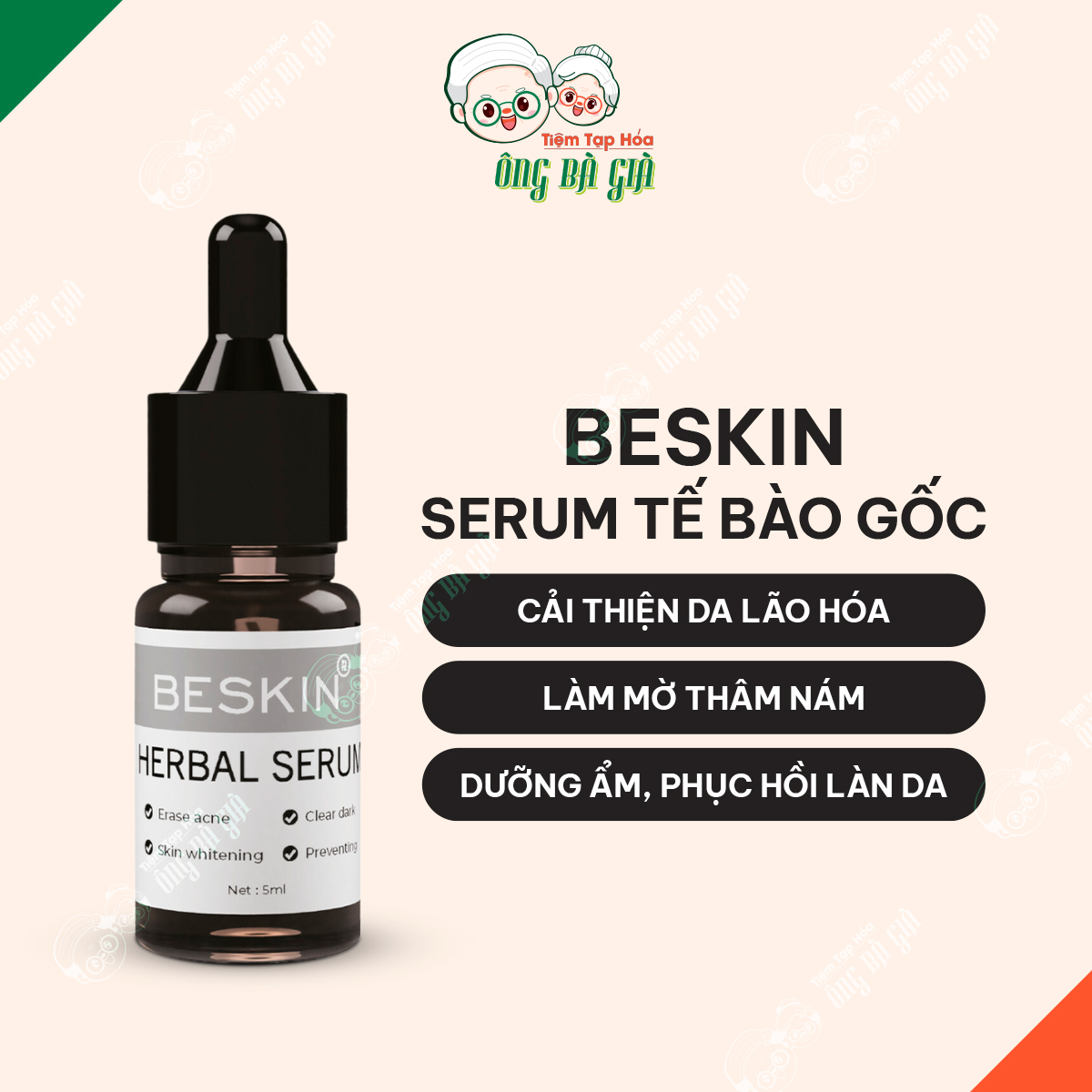 Serum mụn Beskin Herbal Serum | BESKIN | 5ml