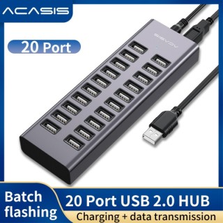 Ổ cắm 20 cổng USB 2.0 Acasis có dây điện nối dài cổng sạc điện thoại và truyền dữ liệu Hub - INTL thumbnail