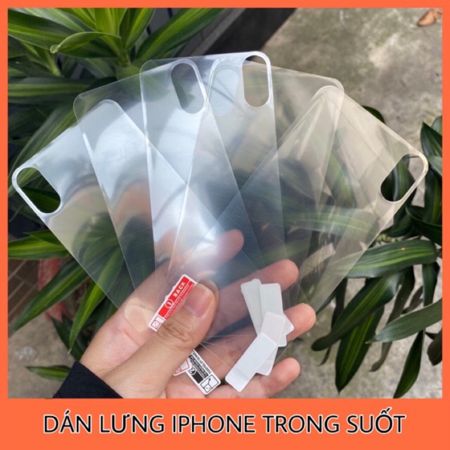 [HCM]Miếng Dán Lưng Trong Dành Cho Iphone - Bảo Vệ Mặt Sau - Trong Suốt- - Dễ Dán