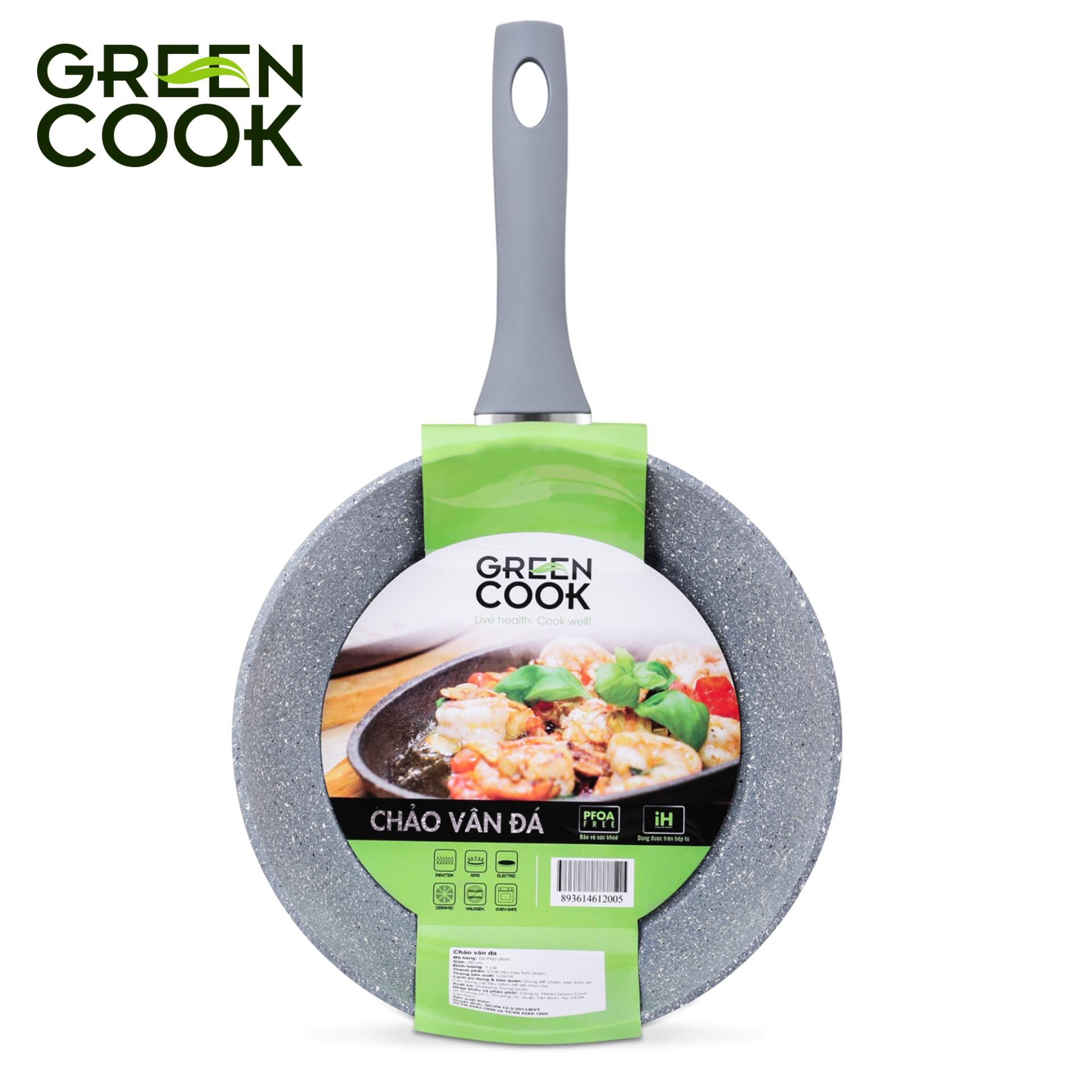 Chảo sâu vân đá Greencook GCP02-26IH