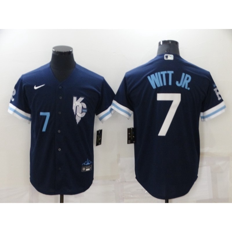 Áo bán chạy nhất top-quality mlb kansas city royals 13 perez 7 witt jr. 16 benintendi 17 dozier city edition man baseball jersey