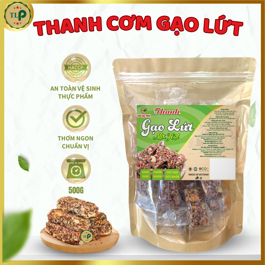 THANH CƠM GẠO LỨT TÂN LỘC PHÁT - BỊCH 500G