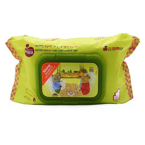 Khăn Ướt Wesser 80 tờ( mở nắp, không mùi)