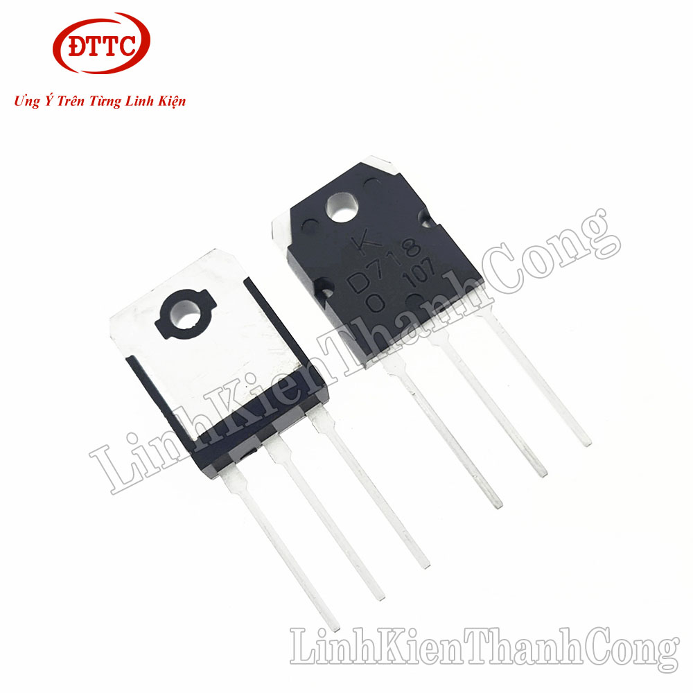 D718 TRANS NPN 8A 120V TO3P Lưng Bạc (Hàng KEC)