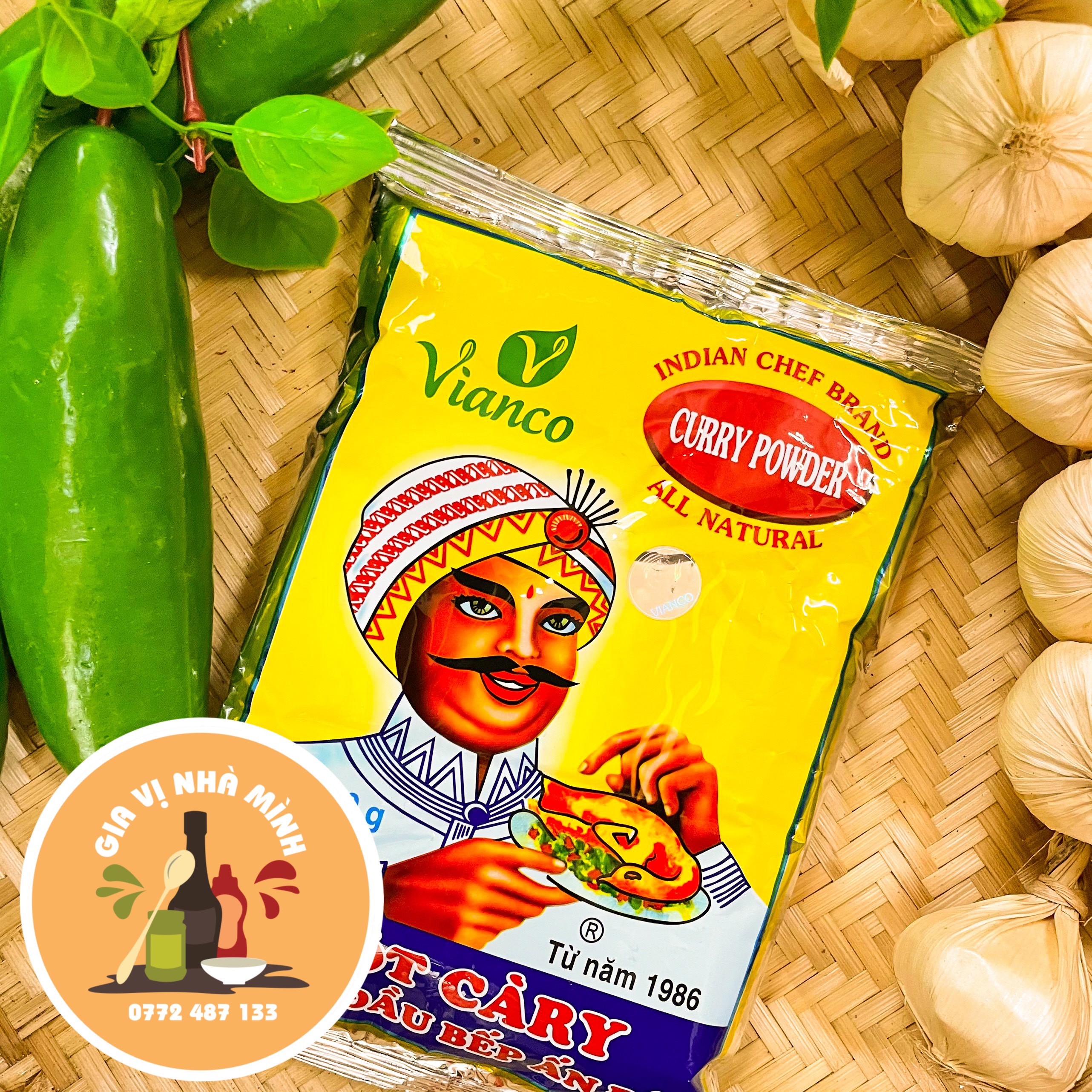 Bột cari hiệu ông già ấn 100gr - 500gr