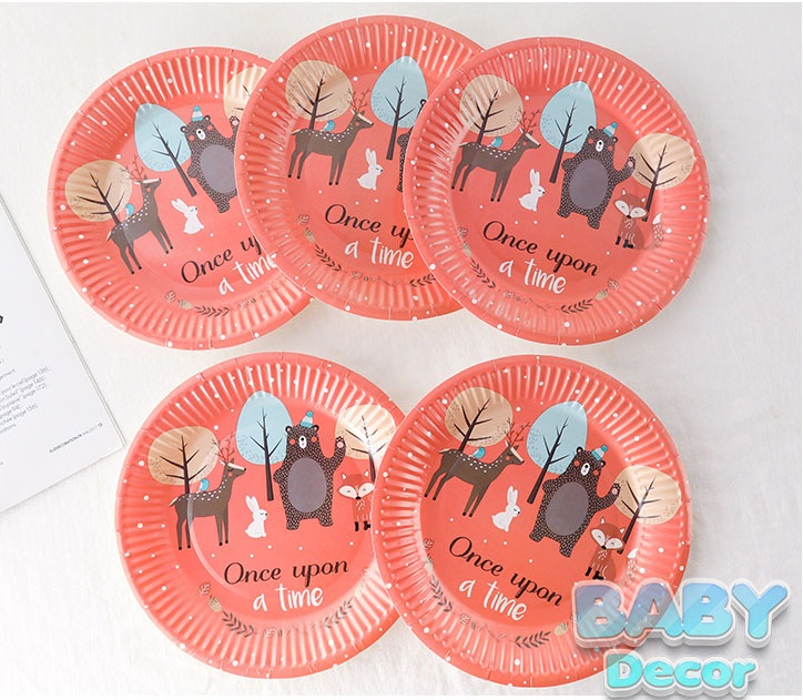 Combo 10 đĩa giấy trang trí tổ chức tiệc sinh nhật (18cm)