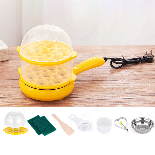 Compact Electric Egg Cooker for Steaming Boiling and Frying Ideal for Breakfast