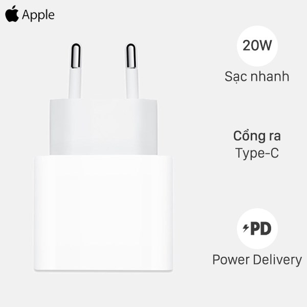 [HCM]Cốc Sạc Type C 20W Ch.ính Hã.ng A.pple