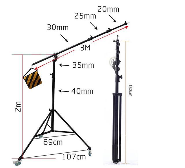Bộ tay boom treo đèn 5m