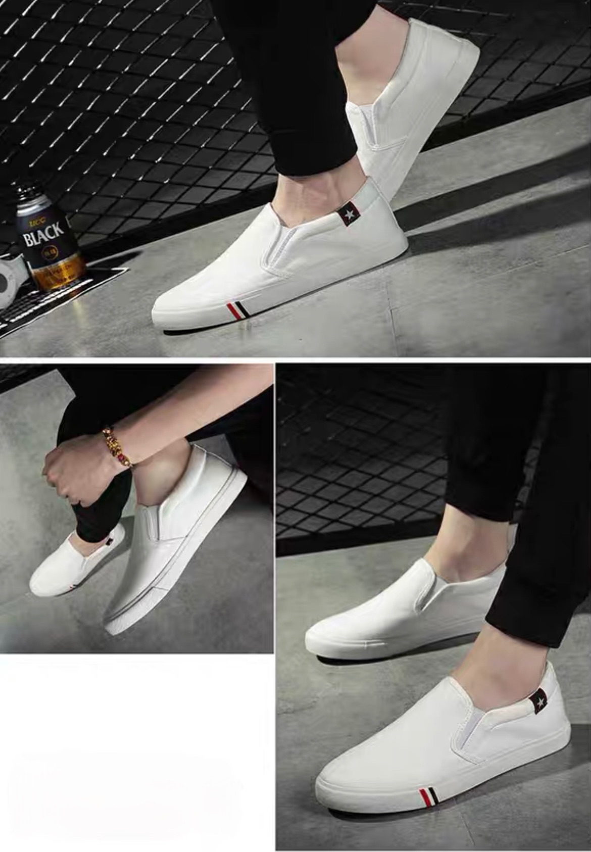 GIẦY DA TRẮNG NAM ,SLIPON.FULL BOX