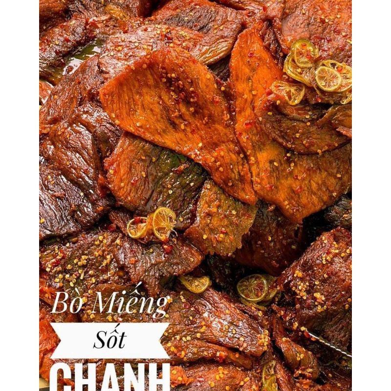 Khô bò miếng mềm sốt chanh siêu ngon 250gr [GIÁ RẺ]