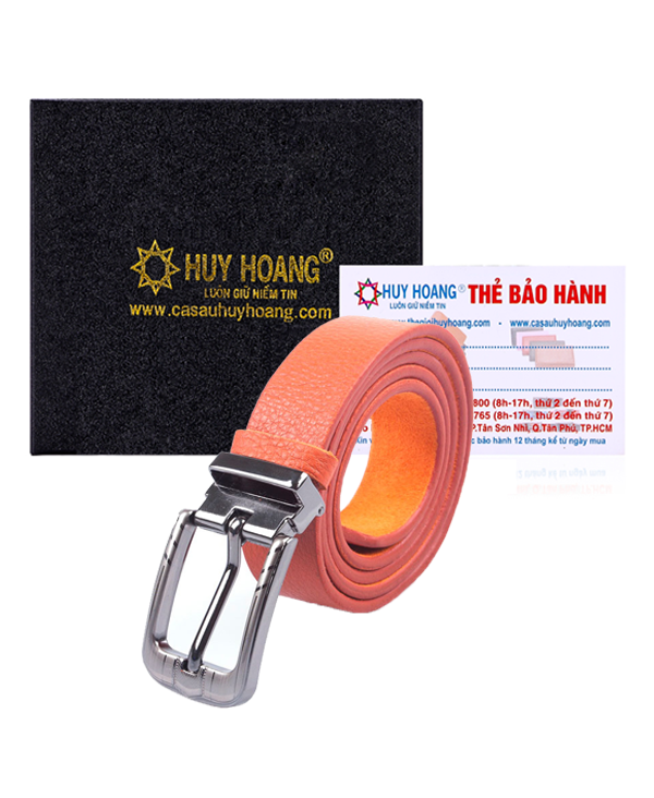 TH5126 - Thắt lưng nữ da thật  màu cam