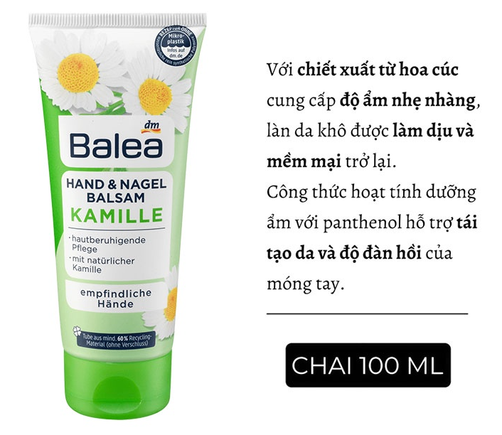 Nội Địa Đức - Kem Dưỡng Da Tay Balea Handcreme 100ml