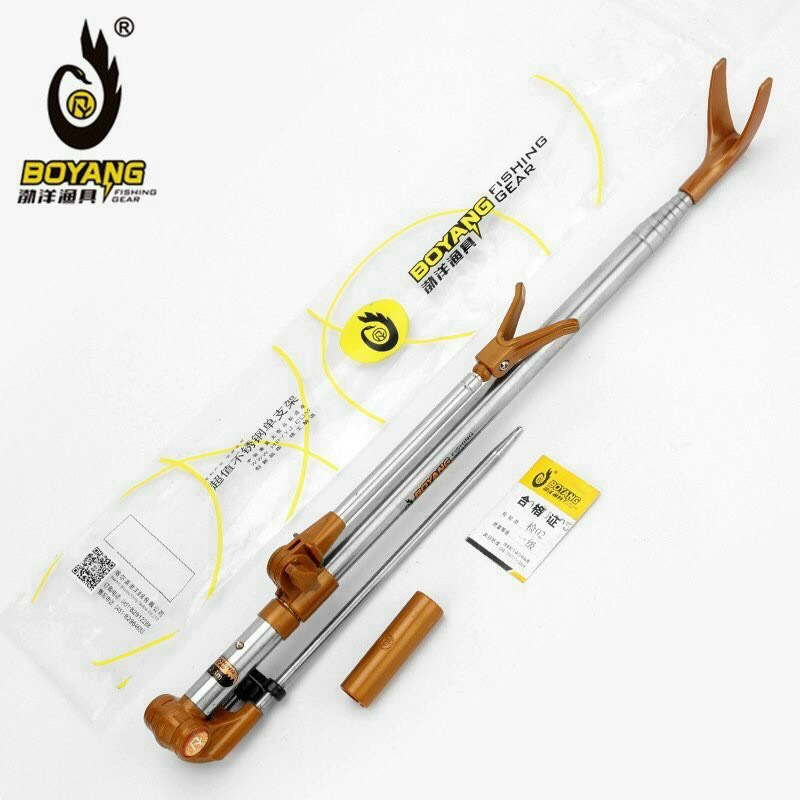Chống cần câu đài cao cấp boyang siêu khoẻ gác cần câu đài inox không gỉ kk26