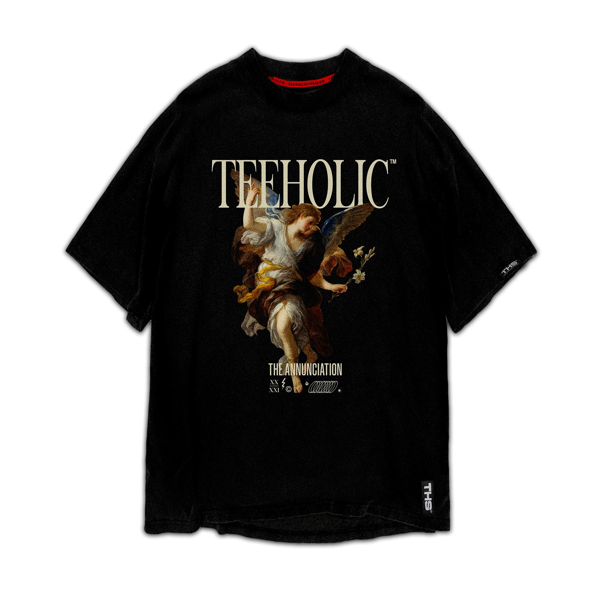 Áo Thun Nam Nữ TEEHOLIC In Hình Thiên Thần Màu Đen Cotton Dày Local Brand Thsi21