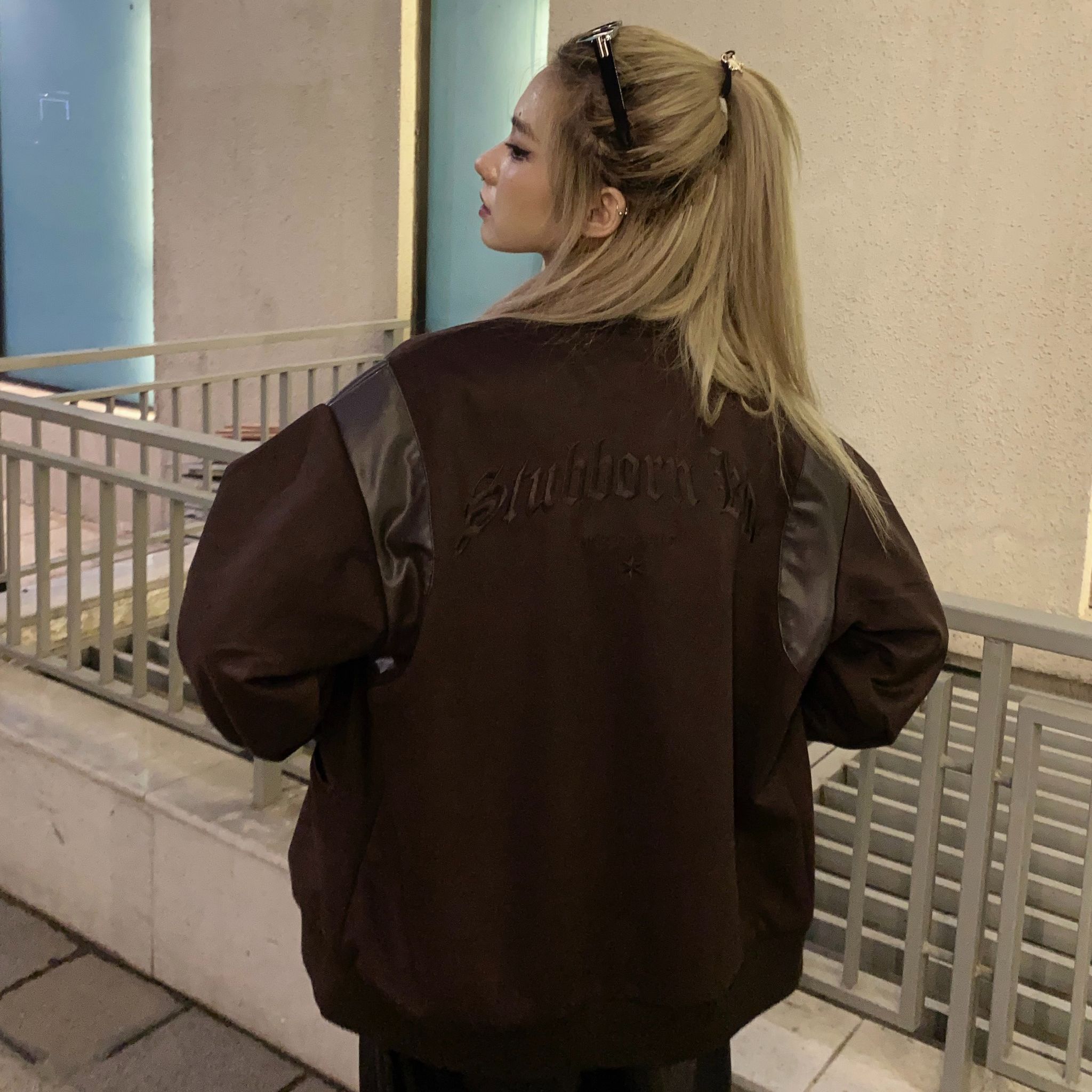 Áo Khoác ISME SK Varsity Jacket - Black/Grey/Mossgreen