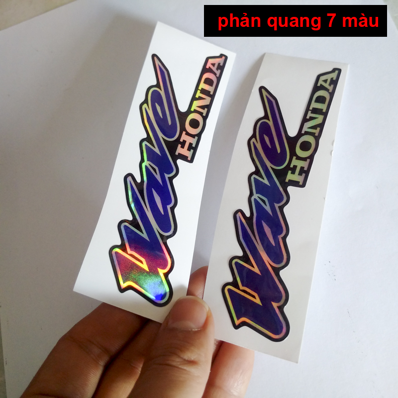 Bộ 2 Tem WAVE phản quang 7 màu