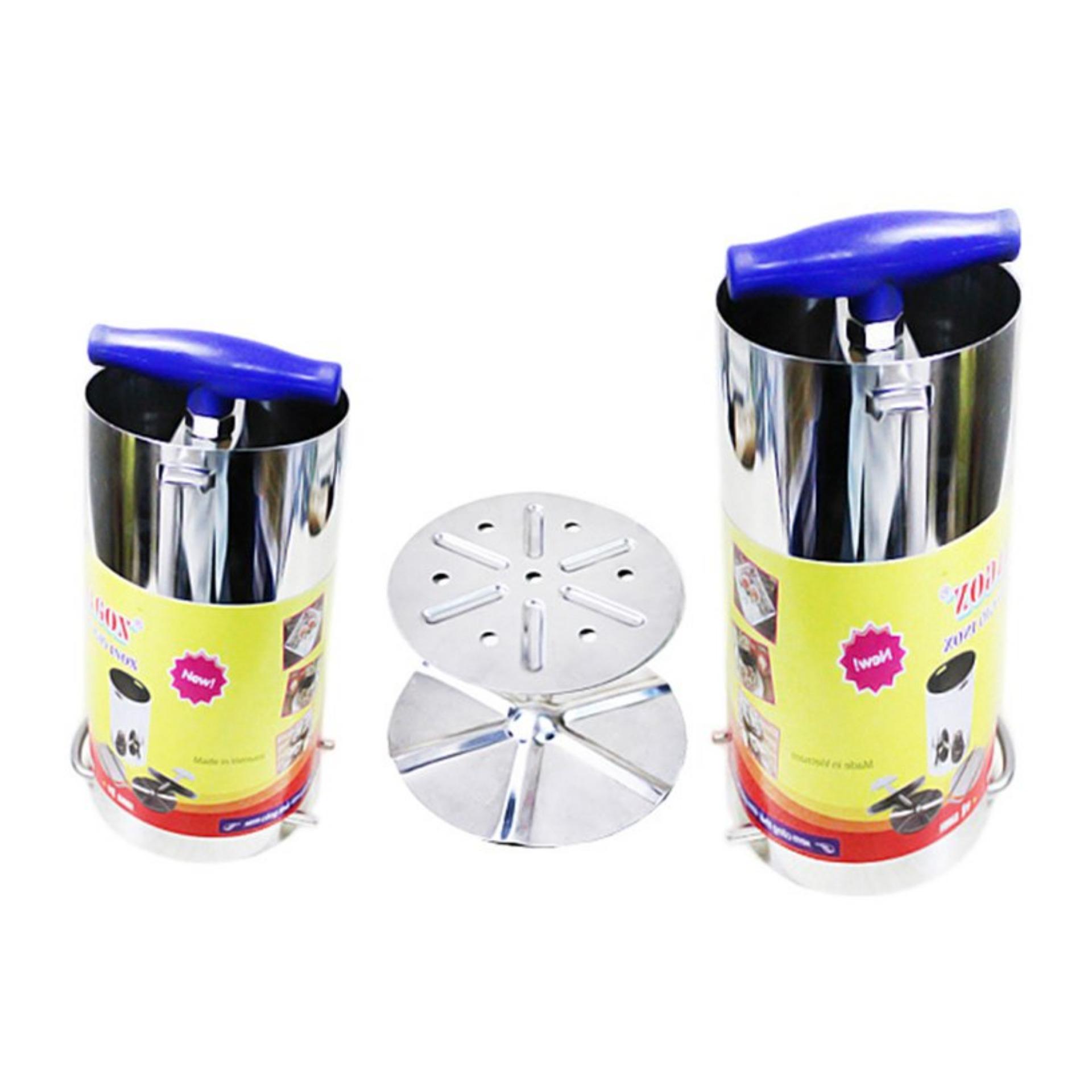 Bộ 2 khuôn làm giò chả Inox Dragon (loại 1 Kg)