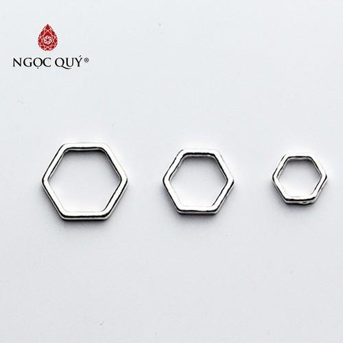 [HCM]Lục giác bạc lồng hạt xỏ ngang - Ngọc Qúy Gemstones