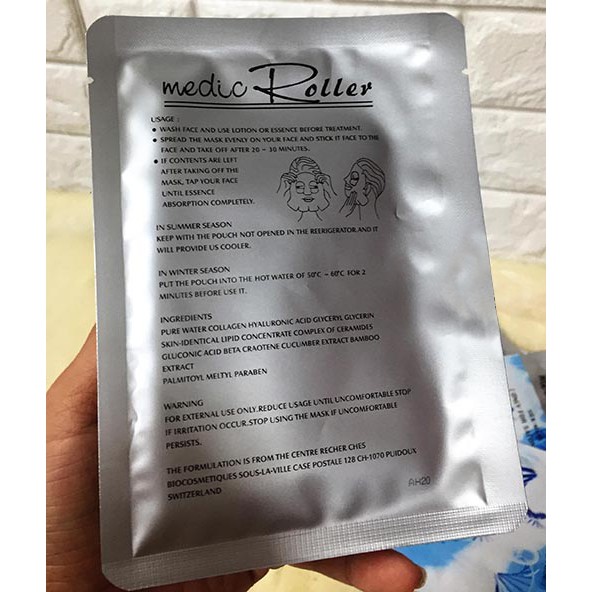 Mặt nạ DNA giảm đỏ sáng da Medic Roller 1 hộp