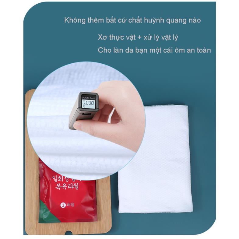 (túi đỏ)Khăn tắm nén du lịch hàn quốc 140*70cm