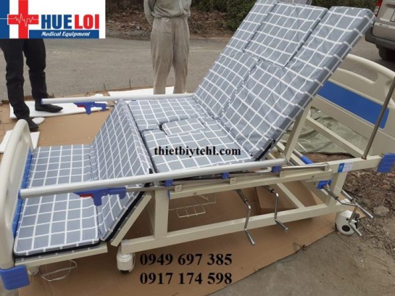 Giường bệnh nhân 4 tay quay - Giường bệnh cao cấp đa chức năng - Giường y tế đầy đủ chức năng