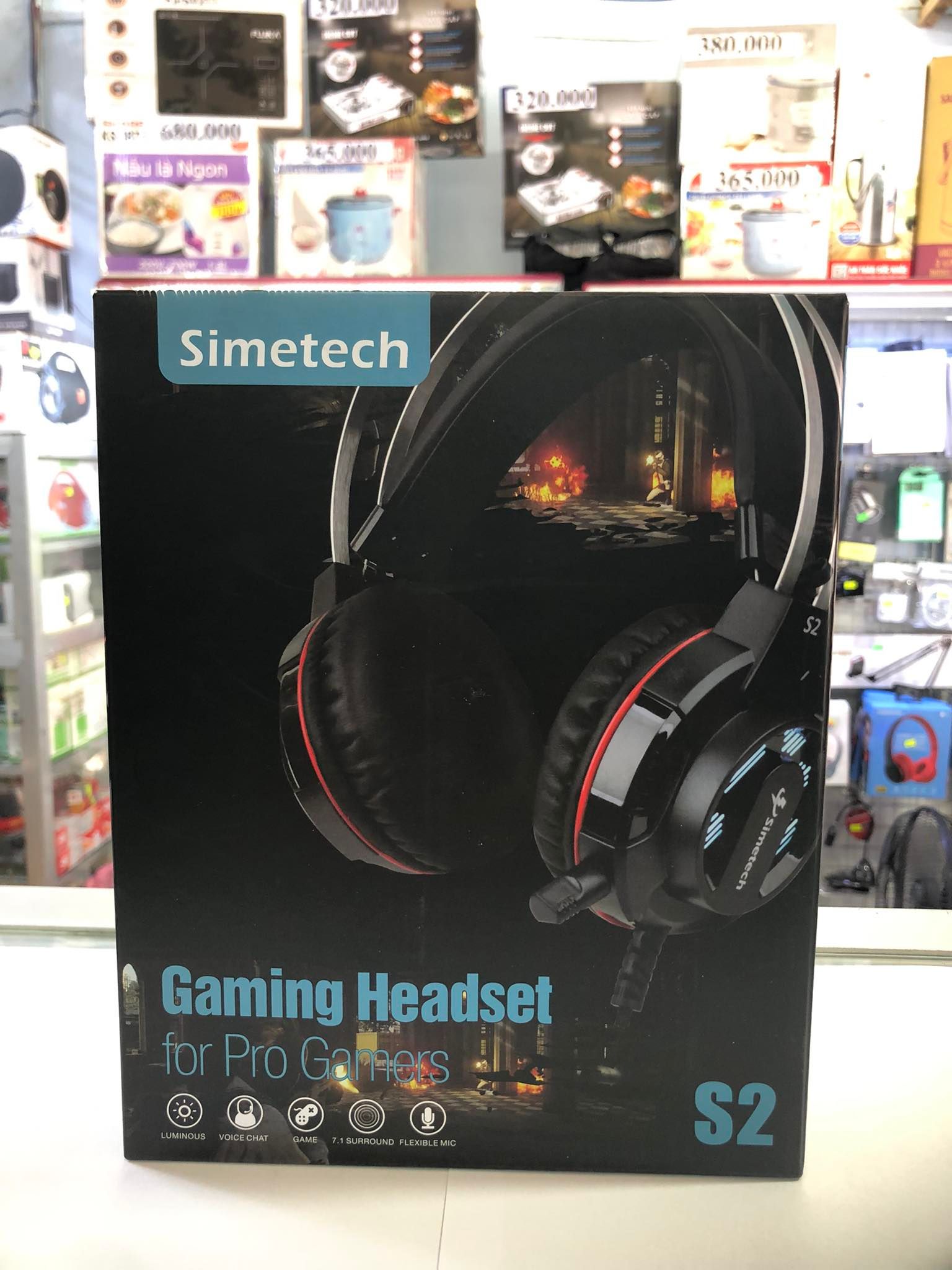HEADPHONE SIMETECH S2 LED RGB CỔNG 3.5MM CHUYÊN CHO GAME THỦ
