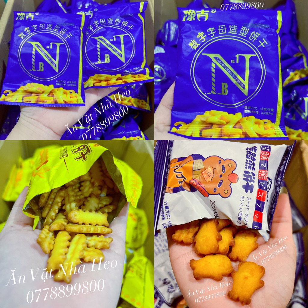 Bánh Quy Lúa Mạch Hình Gấu teddy Thơm Ngon (1kg/500g)