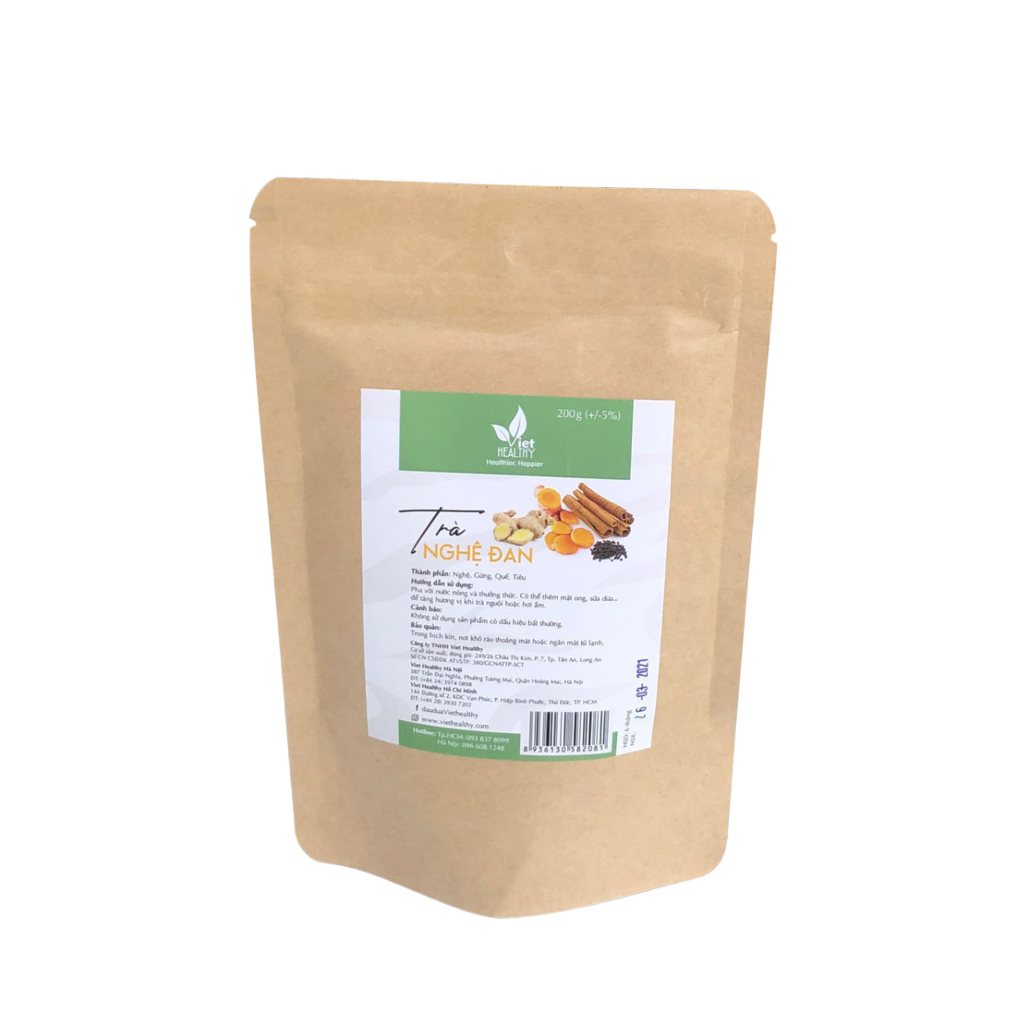 Trà nghệ đan Viet Healthy 200g