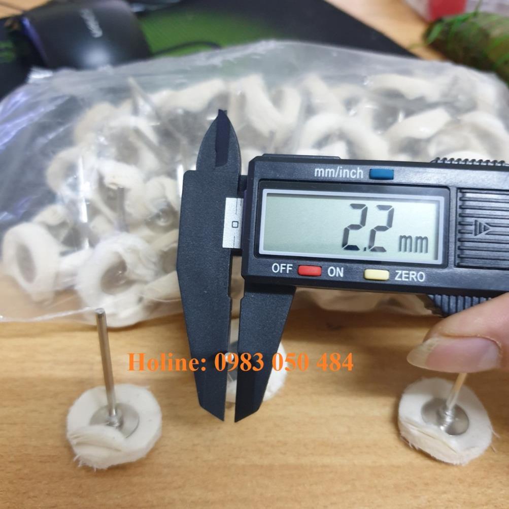 Đầu đánh bóng hay len đánh bóng chân 2mm - đánh bóng bánh xe - mũi đánh bóng bằng vải