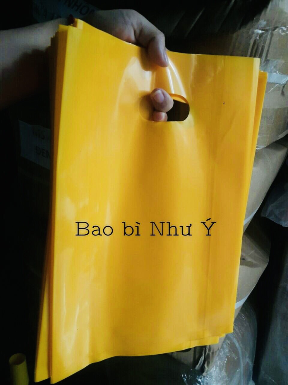[HCM]1KG (SIZE 24X34 MÀU VÀNG) TÚI NILON PE BÓNG DẺO DAI