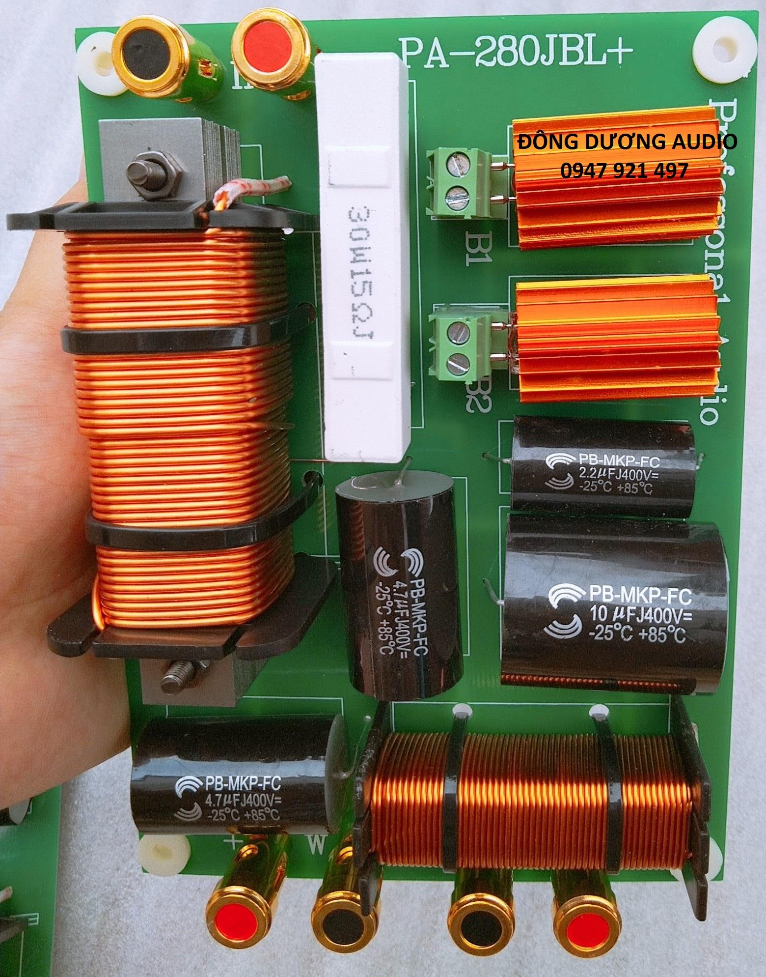 PHÂN TẦN 2 LOA CHO BASS ĐẾN 50 - JBLPA280 -  GIÁ 1 MẠCH