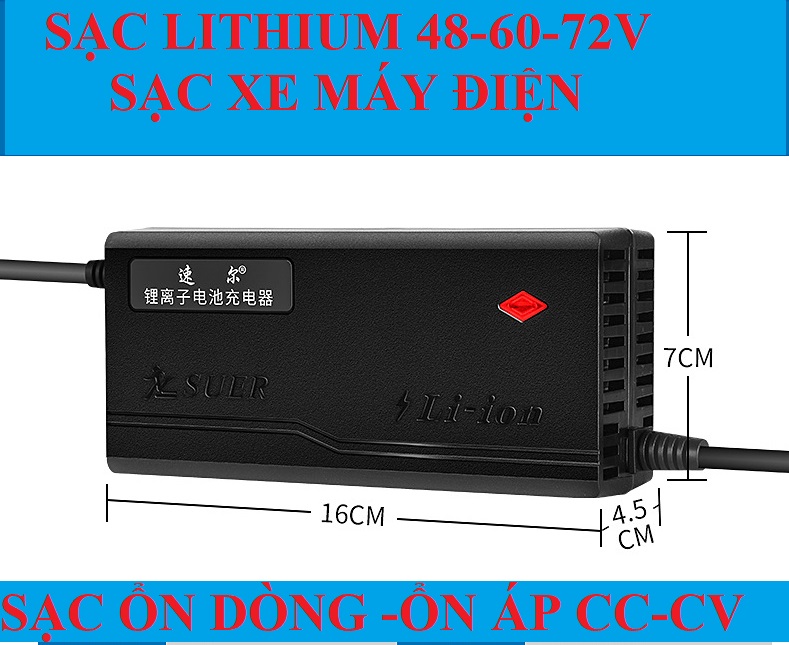 SẠC NHANH LITHIUM CHO XE ĐIỆN 60V 5A