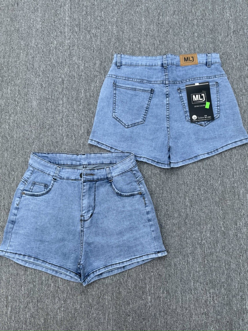 Quần Sọt Jean Nữ Trơn Co Gĩan Bigsize