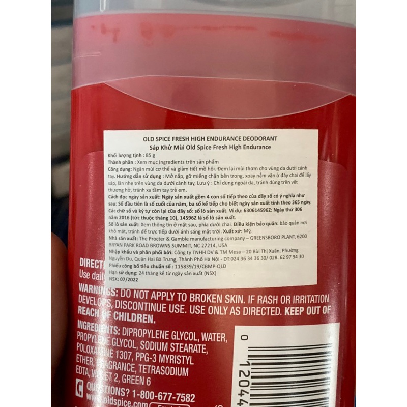 [HÀNG MỸ] Lăn khử mùi Old Spice FRESH - 85g