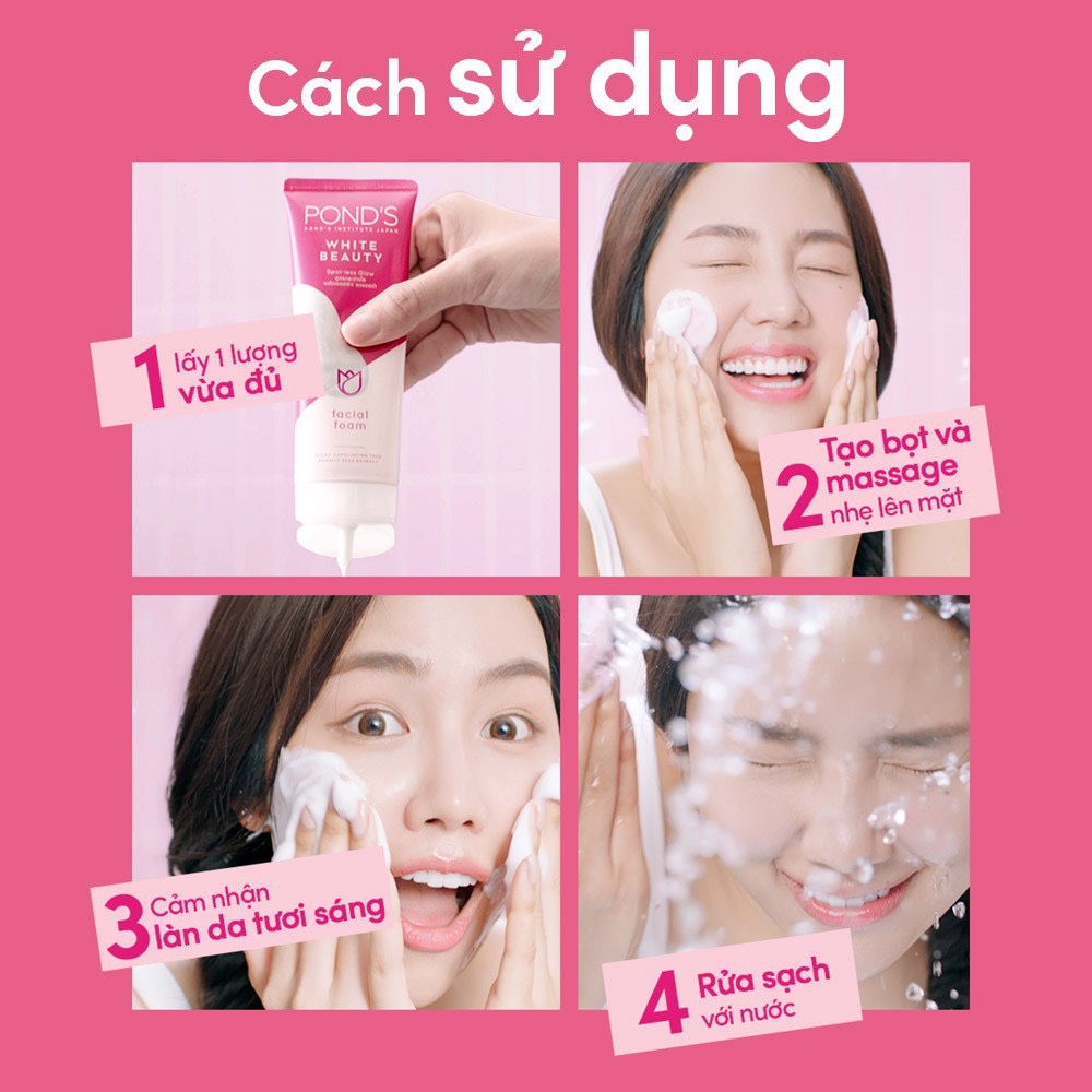 Sữa rửa mặt Ponds trắng da cao cấp 100ml