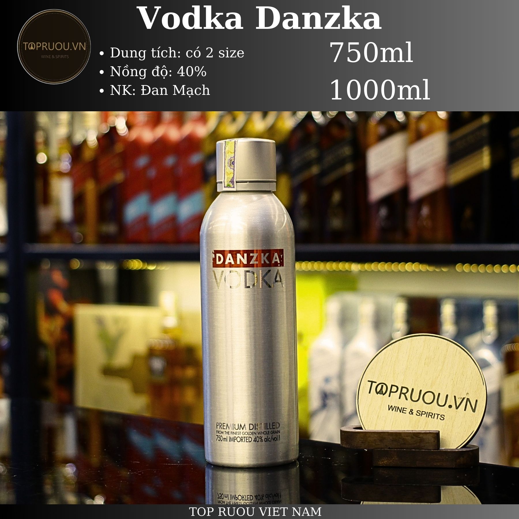 [TopRuouVietNam] Rượu Vodka Danza - Svedka Cherry - Clemetine - Citron 700ml - 1000ml [Hàng Thật]