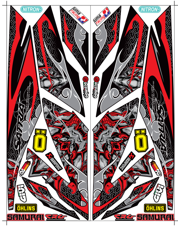 [HCM]Tem satria fi samurai đỏ đen siêu hot