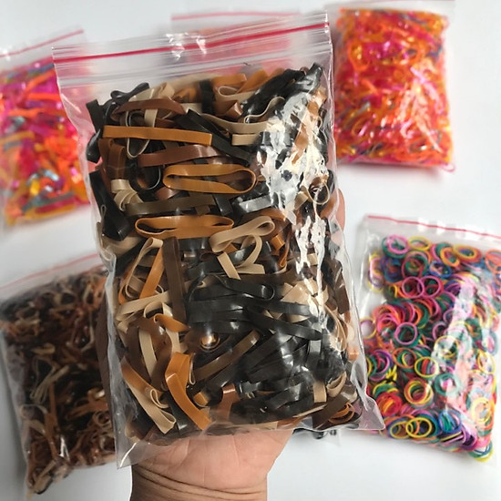 50 gram dây chun buộc tóc màu socola - UniLabel