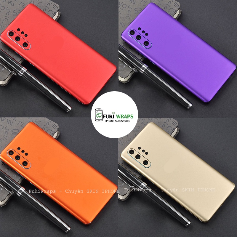 Tấm dán skin nhôm xước full viền dành cho samsung note 10 , note 10 plus