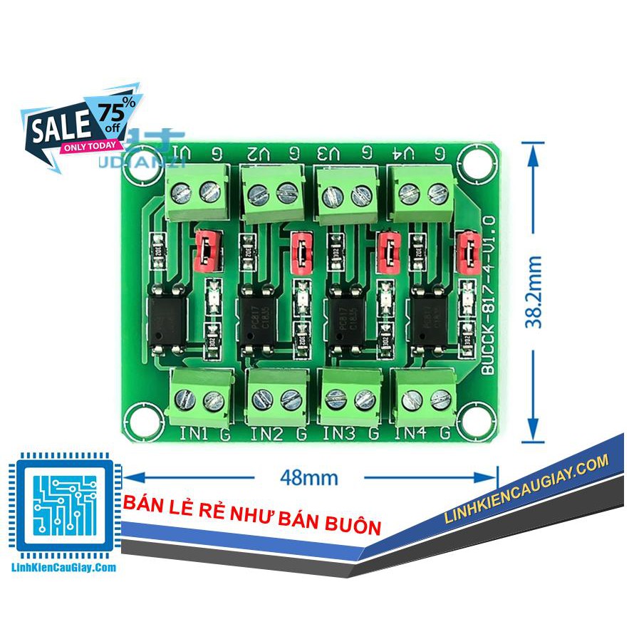 Module Opto Cách Ly 4 Kênh PC817