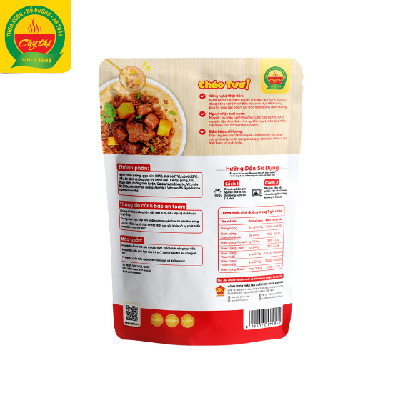 Cháo Tươi Cây Thị - Thịt Bò (Mở gói ăn ngay) 240g