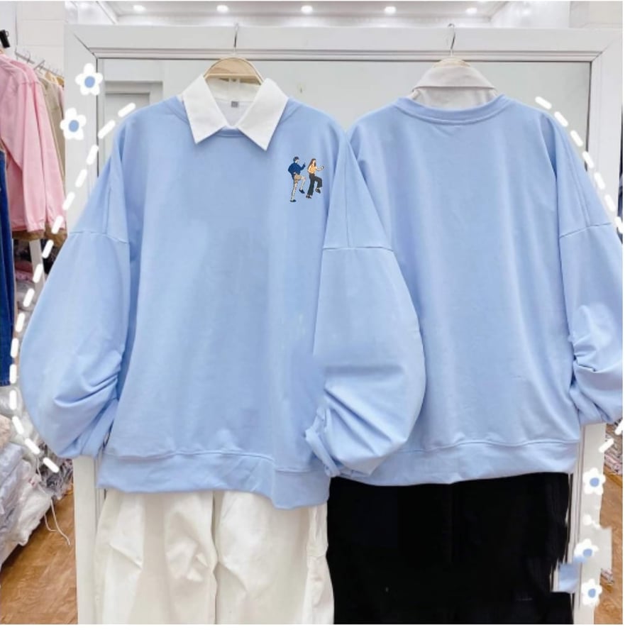 Áo nỉ sweater đôi bạn thân (trọng lượng từ 40kg đến 75kg )