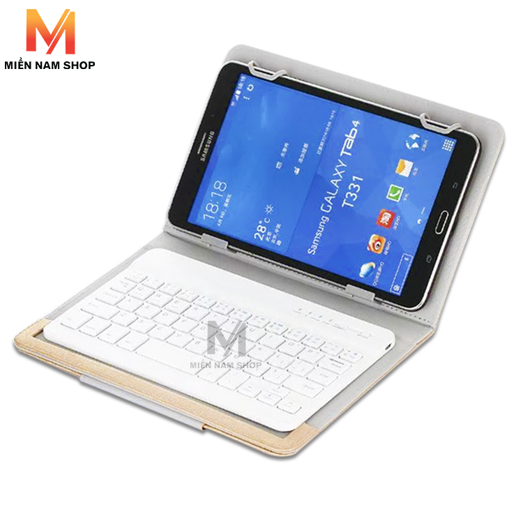 Bao Da BLUETOOTH Cho Máy Tính Bảng/ Ipad 7 đến 8 Inch Cho 3 Hệ Điều Hành IOS/ ANDROID/ WINDOWS (Màu Vàng)