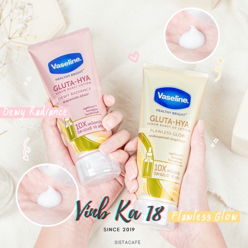 [AUTHENTIC] Vaseline Dưỡng Trắng Da 10X Serum Gluta-Hya Thái Lan 330ml