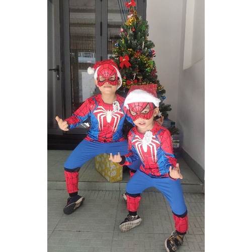 Bộ nhện dài dạ quang mặt nạ  - Quần áo SpiderMan